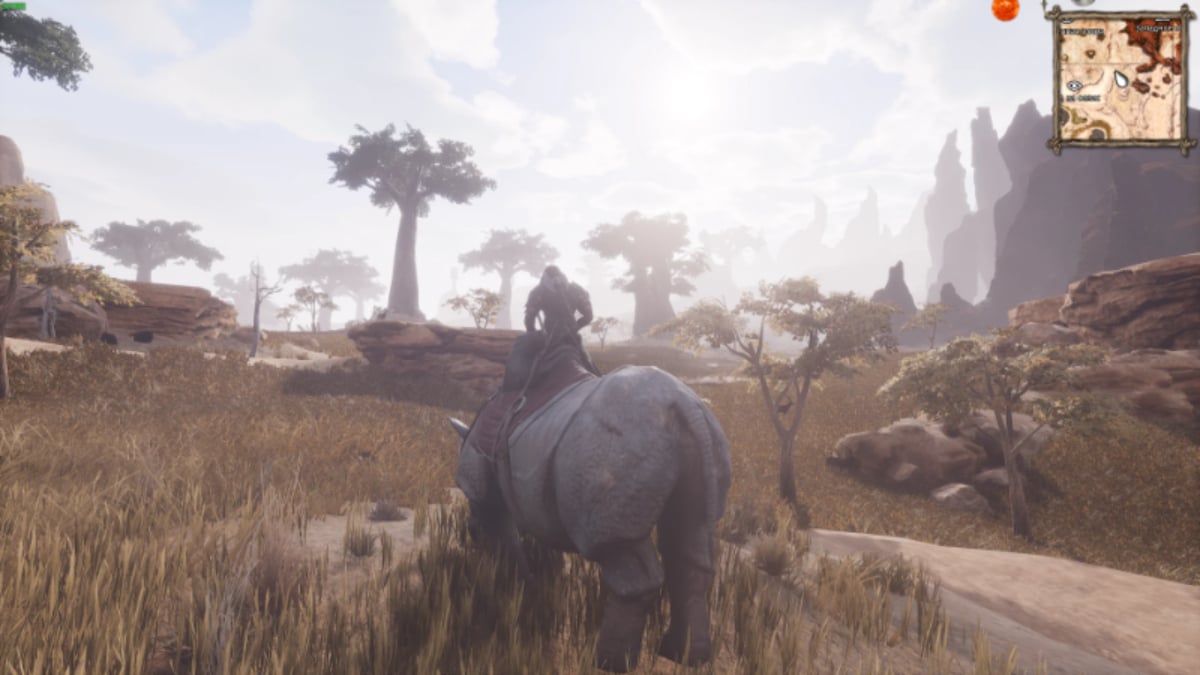 The desert lit with Improved Graphics in Conan Exiles