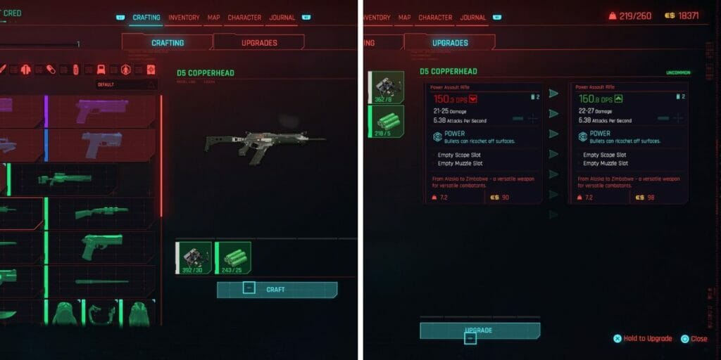 cyberpunk 2077 crafting