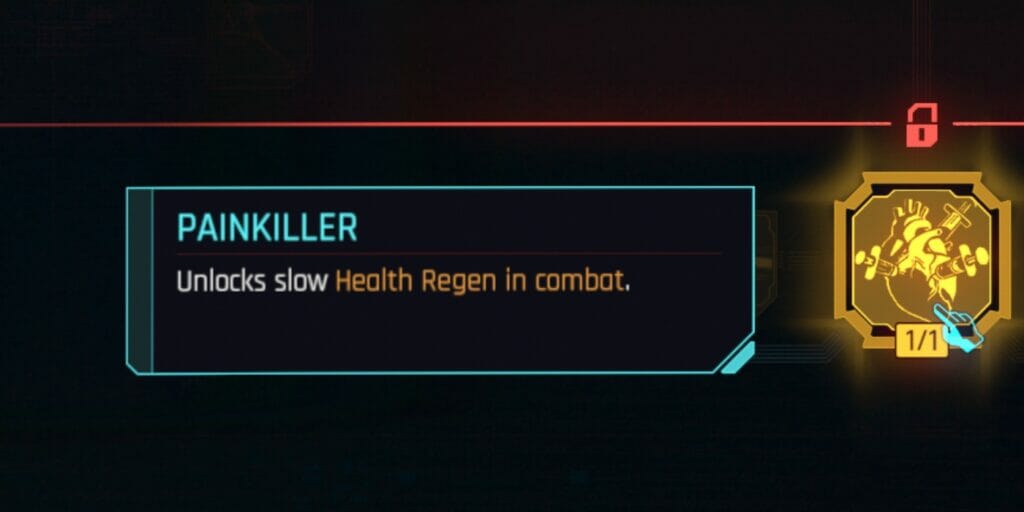 Painkiller, one of the best Body Perks in CD Projekt Red's dystopian RPG