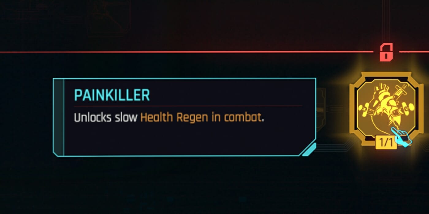 Painkiller, one of the best Body Perks in CD Projekt Red's dystopian RPG