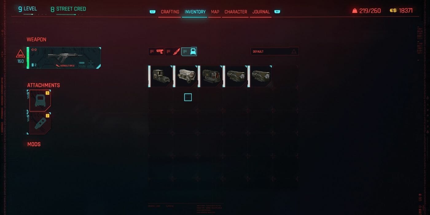 cyberpunk weapon mods