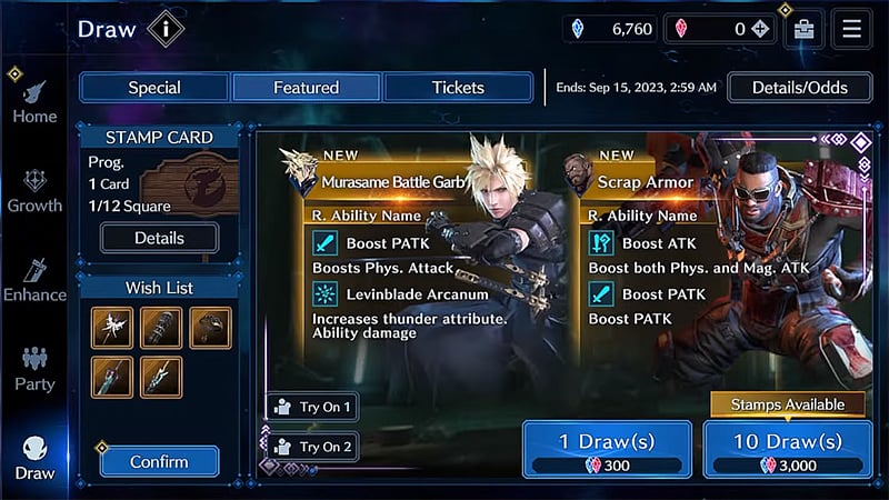 Final Fantasy 7 Ever Crisis Gacha Explained