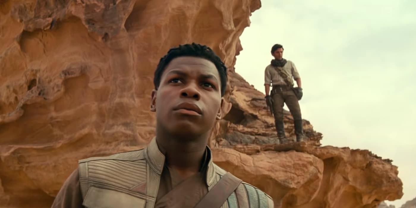 Finn and Poe in Star Wars The Rise of Skywalker
