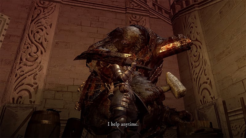 The Giant Blacksmith is more helpful than bad.