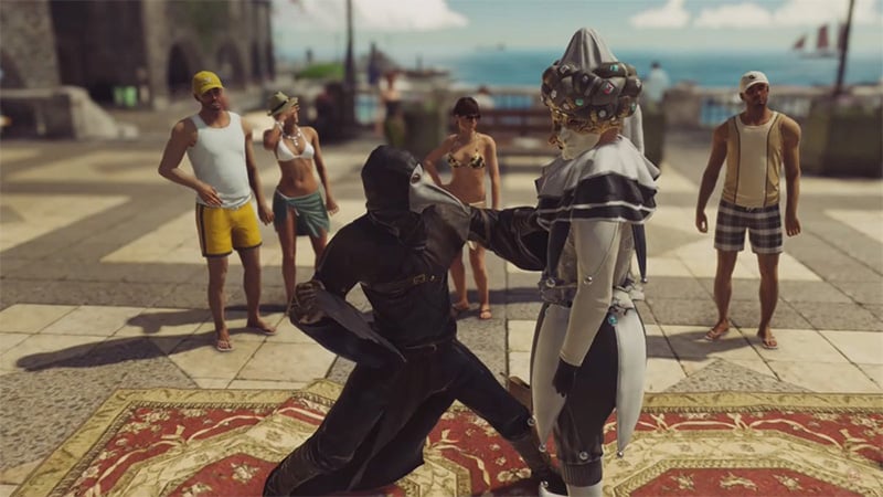 Murdering extra characters in Hitman will tank your score.