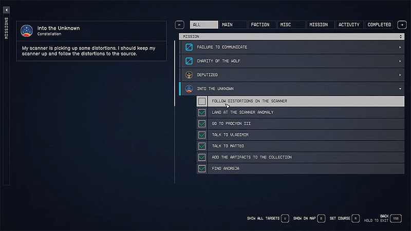 How To Find Scanner Distortions in Starfield