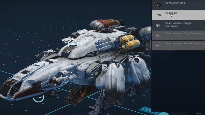 Comspike Module and Conduction Grid Intallation Positions in Starfield