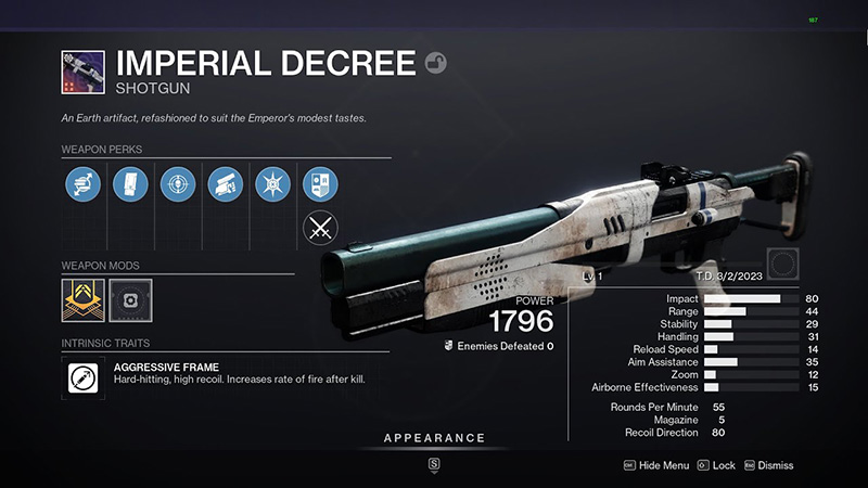 Imperial Decree God Roll