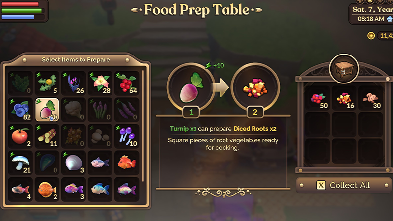 Making Diced Roots in Fae Farm