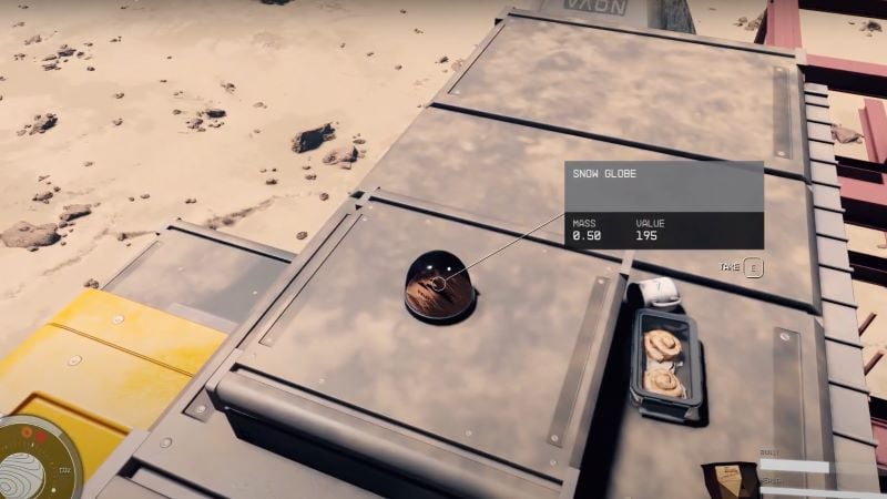 Starfield launch tower snow globe