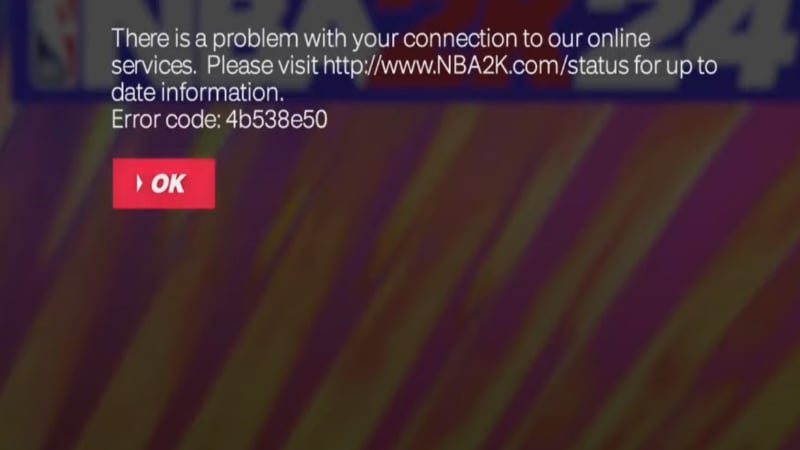 NBA 2K24 error