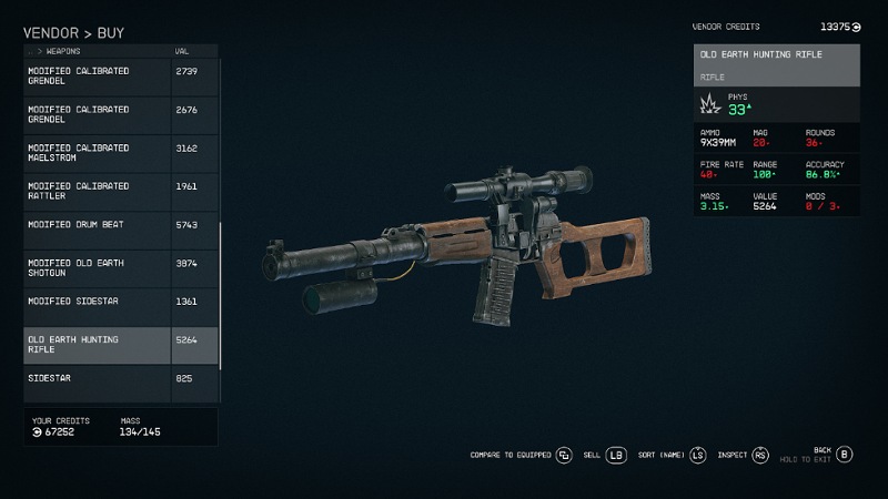 Best Early Game Weapons in Starfield