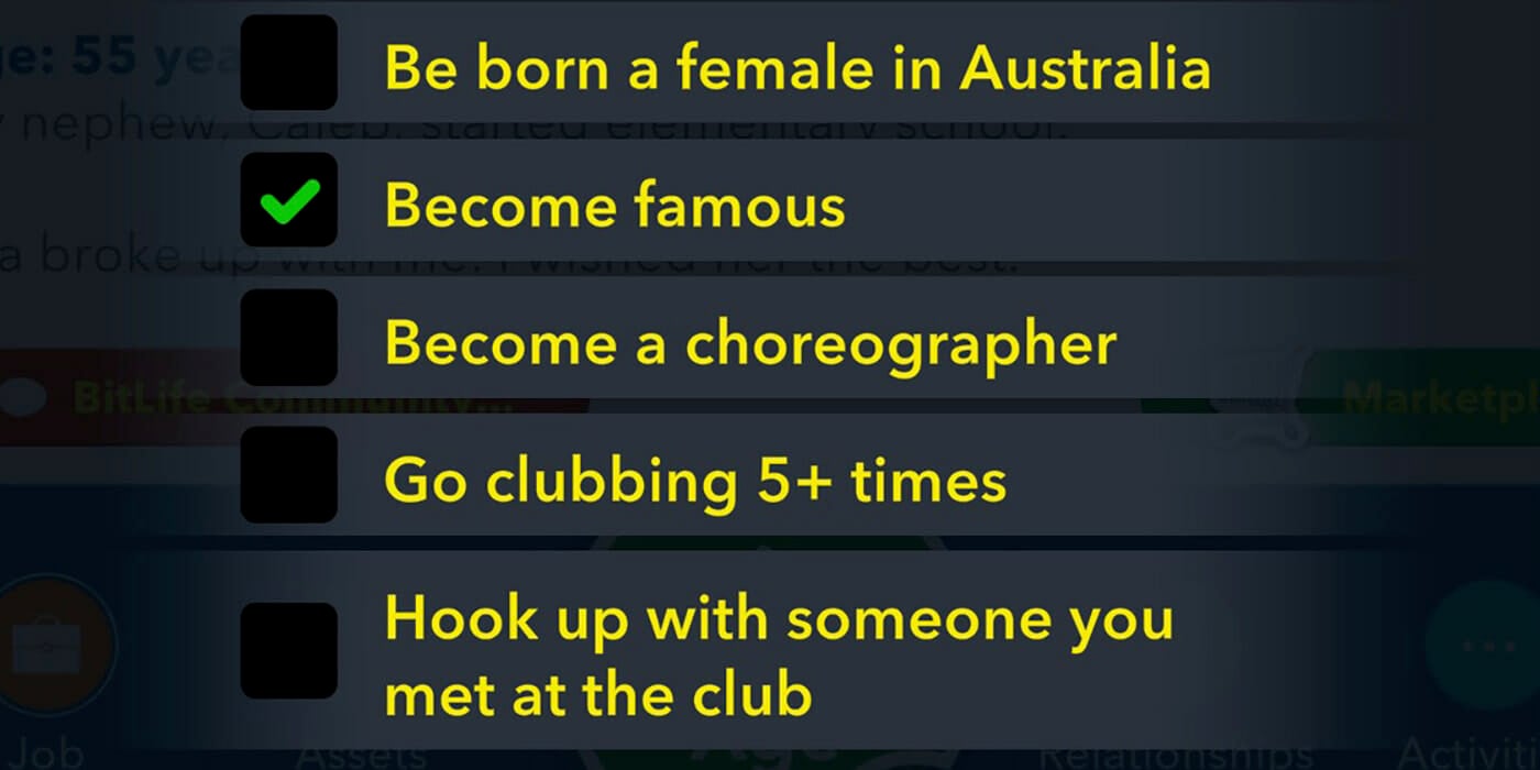 BitLife Padam Challenge Tasks