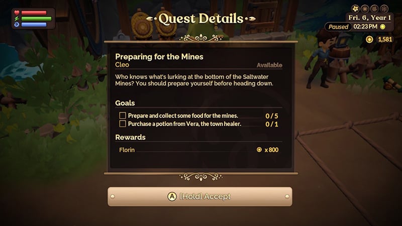 Preparing for the Mines in Fae Farm