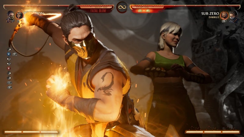 Sonya Blade and Scorpion MK1