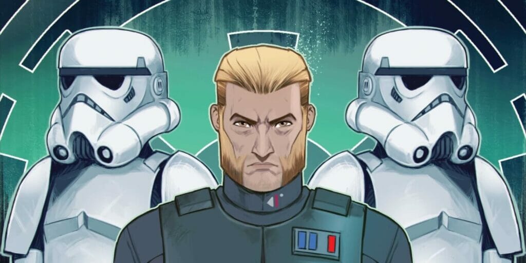 Star Wars Rebels character and Stormtroopers