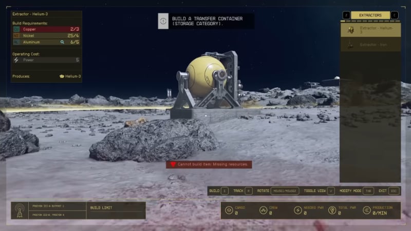 Starfield Automatic Outpost Mining