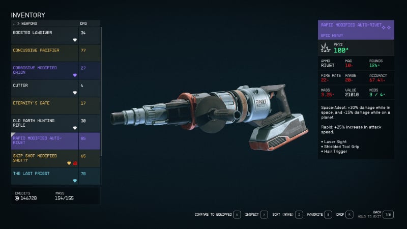 The Auto-Rivet from Starfield, along with mods