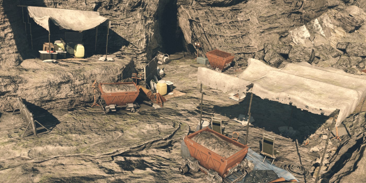 The entrance to a cave in Bethesda's new sci-fi RPG