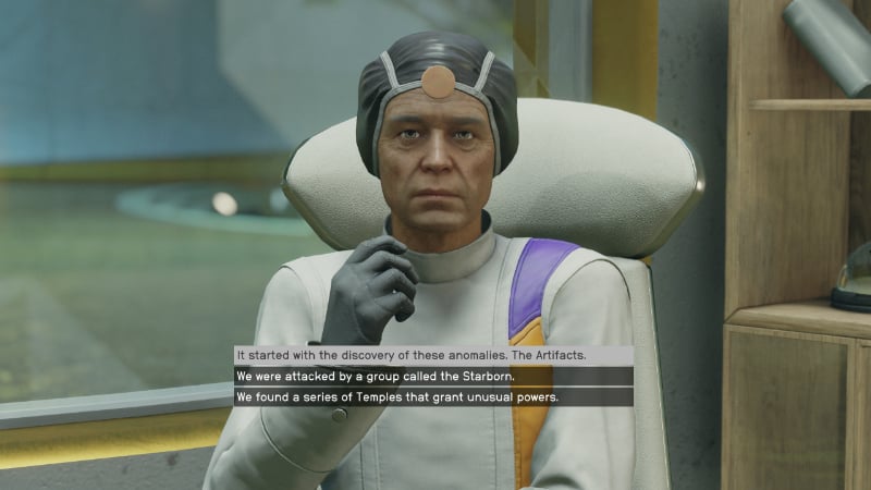 Dialog options during a conversation in Bethesda's new space epic