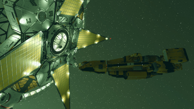 Docking with another ship in Bethesda's new sci-fi epic