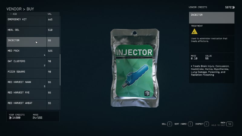 An Injector in Starfield