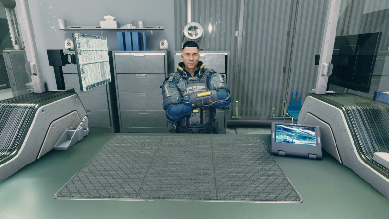 A mission agent in Starfield