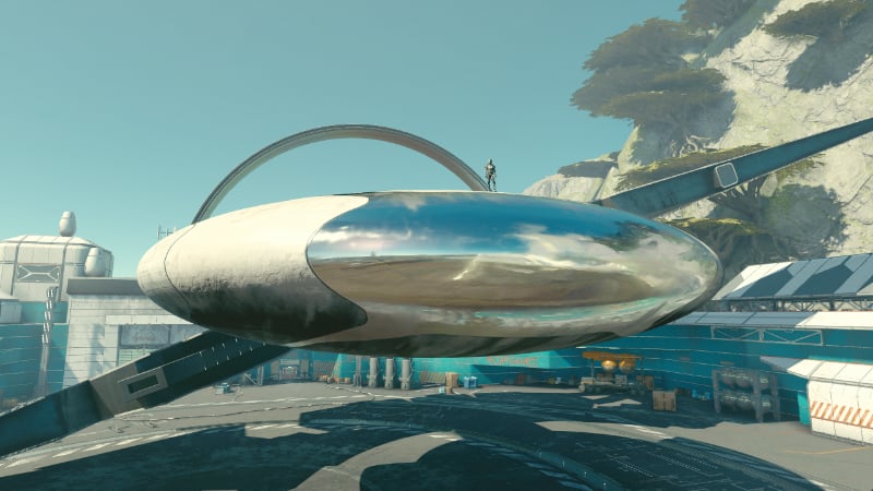 The Starborn stands atop their ship unlocked in New Game Plus in Bethesda's new sci-fi RPG