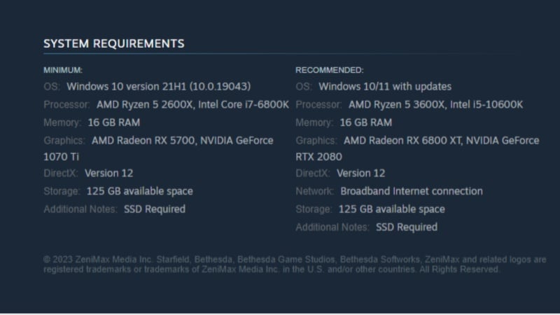 Starfield optimization PC FPS improve specs