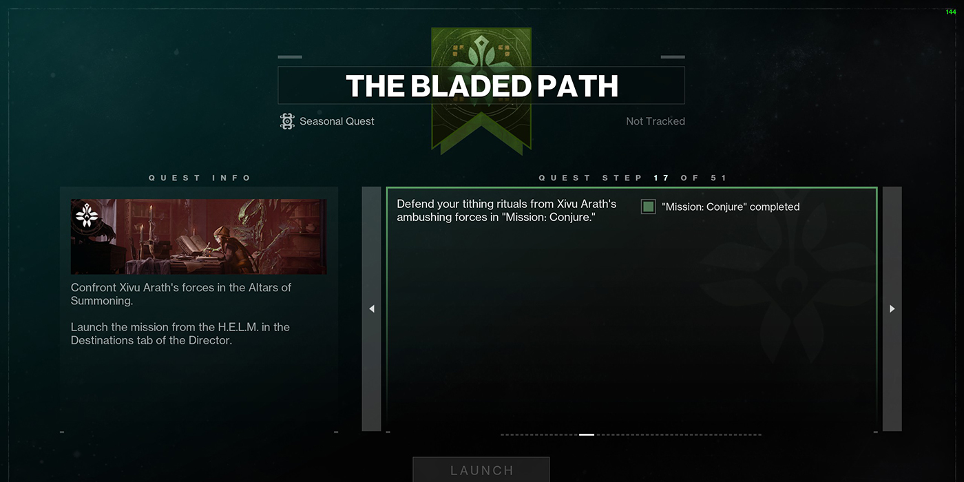 Season of the Witch Quest The Bladed Path Step 17