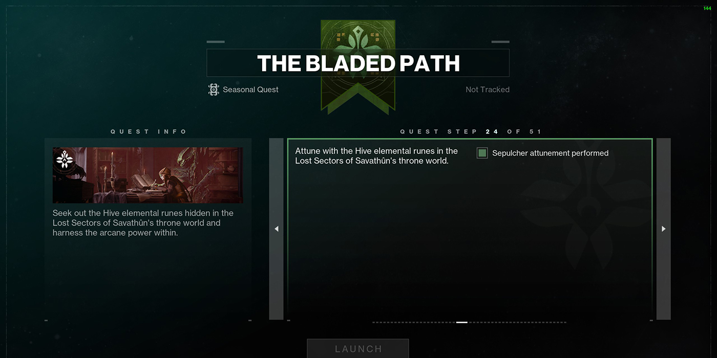 Season of the Witch Quest The Bladed Path Step 24