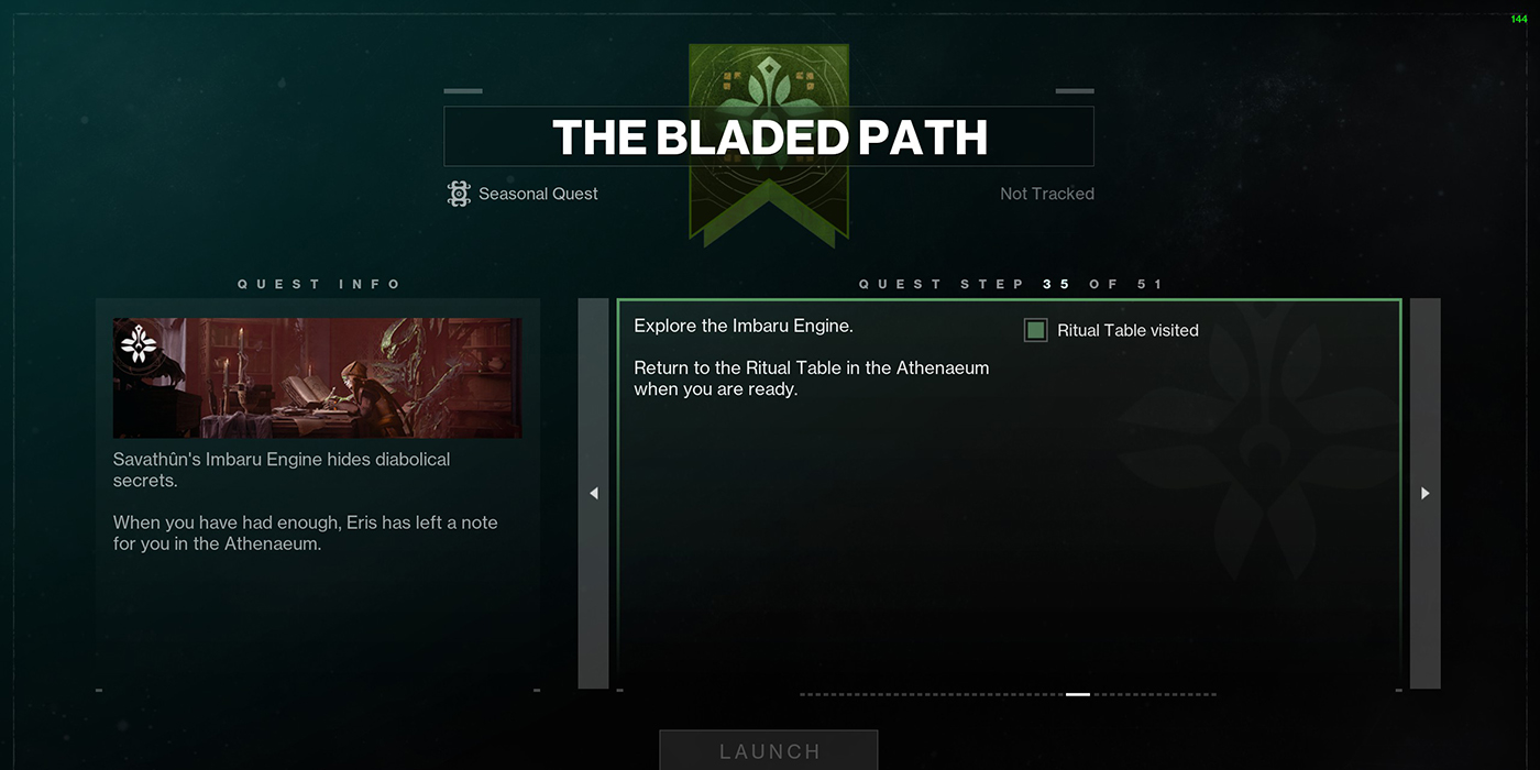 Season of the Witch Quest The Bladed Path Step 35