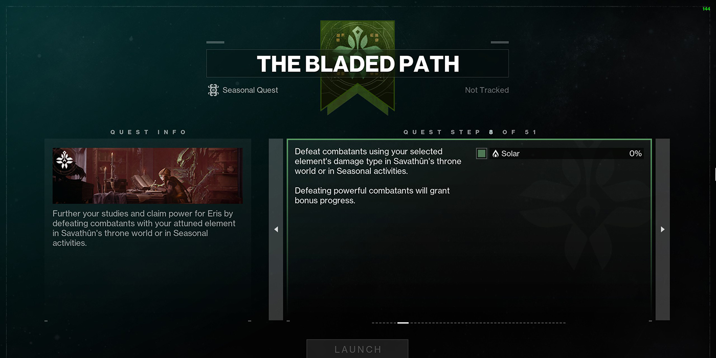 Season of the Witch Quest The Bladed Path Step Eight