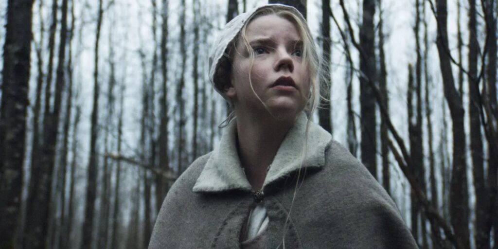 A24 and AMC Revive Hit Horror Movies for Thrills & Chills Film Series Anya Taylor-Joy in The Witch, one of the A24 horror movies a part of AMC's Thrills & Chills Film Series