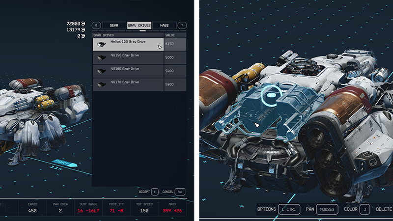 Upgrading Grav Drive for Frontier in Starfield