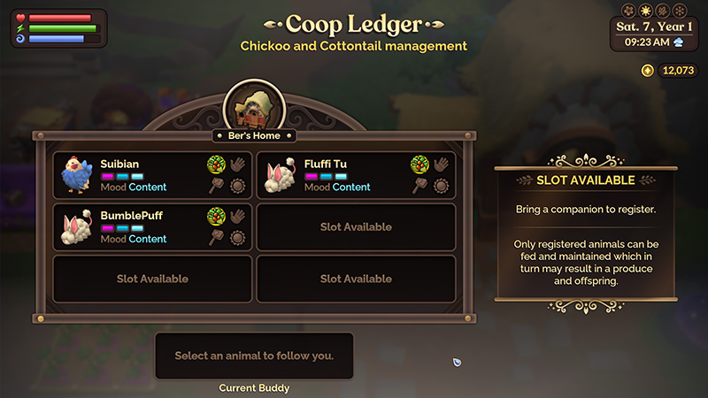 Using the Coop Ledger in Fae Farm