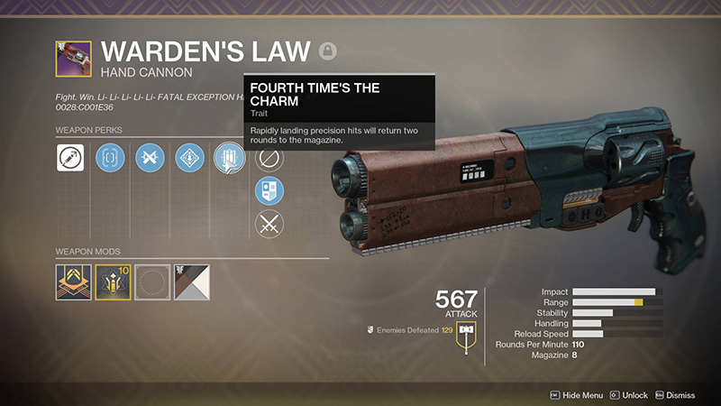 Warden's Law God Roll