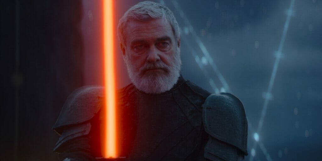 Ahsoka’s Fight Scenes Deliver a Stronger Narrative Than Its Dialogue A shot of Baylan Skoll's lightsaber in Ahsoka