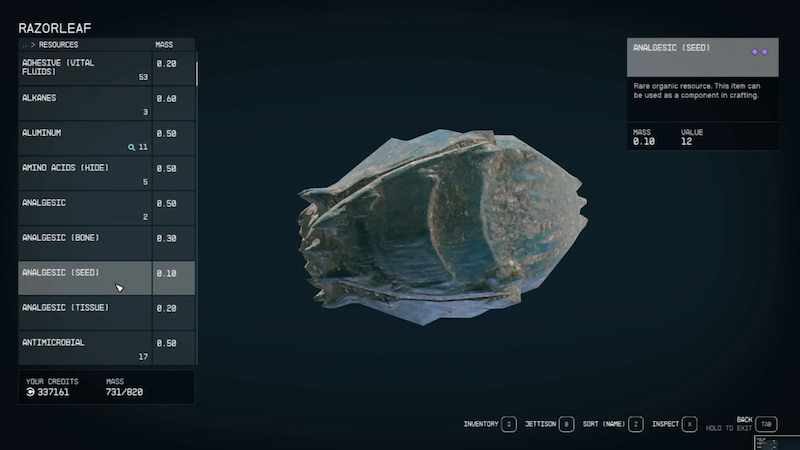 analgesic seed starfield