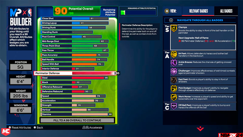 Perimeter Shooting: NBA 2K24 Badge Requirements