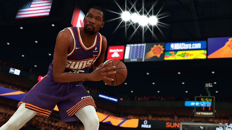 Passing screenshot of NBA game