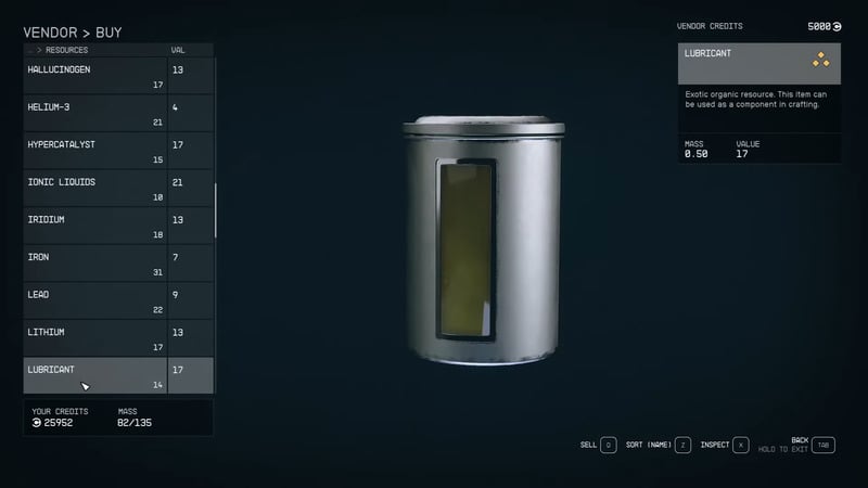 How To Get Lubricant in Starfield
