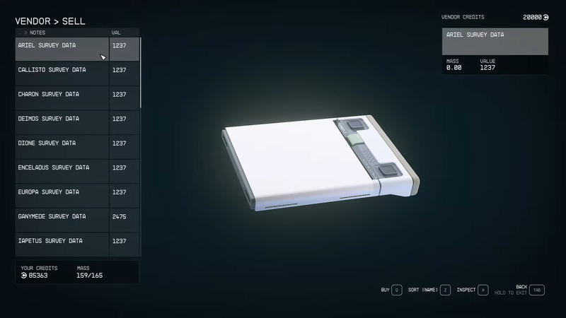 How To Get Survey Data in Starfield