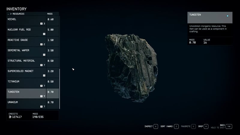 How To Get Tungsten in Starfield