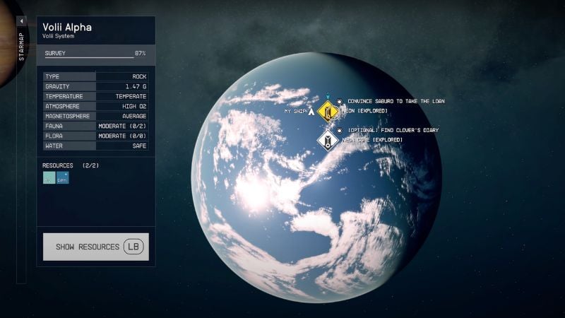 Starfield: the Volii star system, the planet Voli Alpha