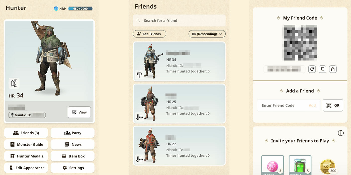 Invite Another Hunter to Your Friend List