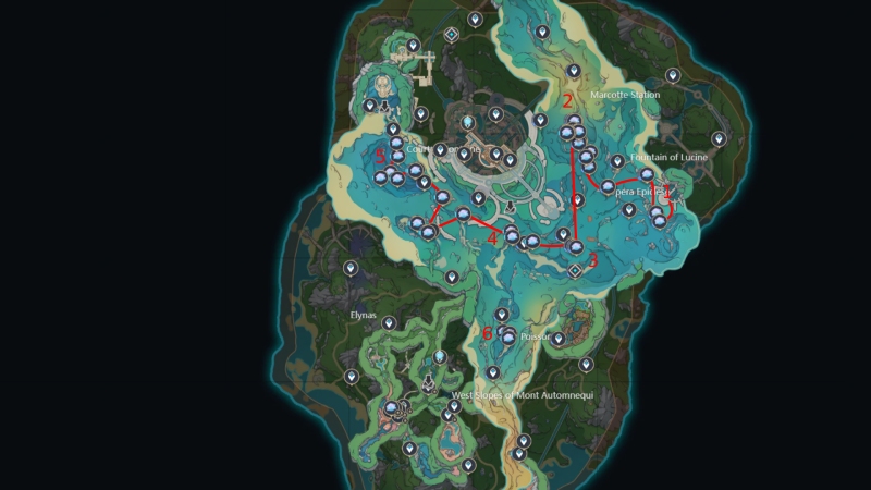 romaritime flower genshin underwater map