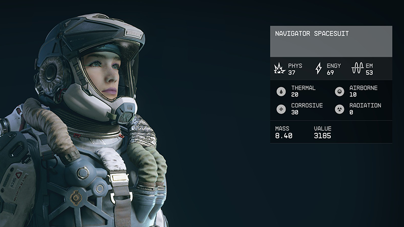 spacesuit stats in starfield