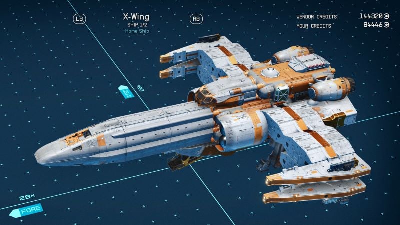 Starfield x wing ship