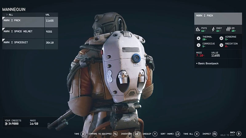 Space Pack in Starfield